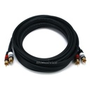 Monoprice 15ft Premium 2 RCA Plug/2 RCA Plug M/M 22AWG Cable - Black