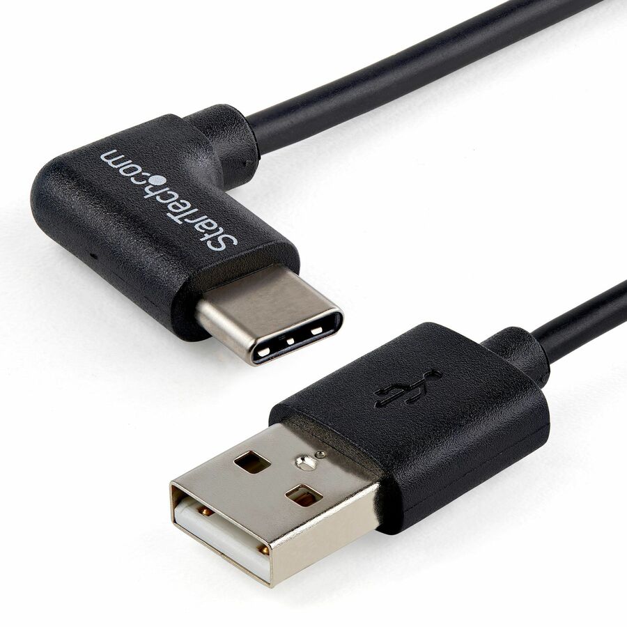 StarTech 3.3ft (1m) USB-A to USB-C Charging Cable, Right-Angled, Charge & Sync, 3A, USB 2.0 - USB Charging Cord