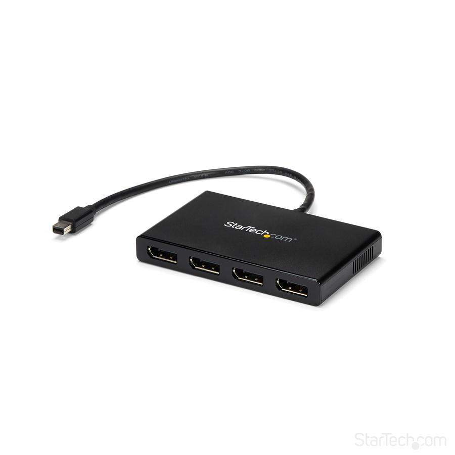 StarTech 4-Port Multi Monitor Adapter, Mini DisplayPort 1.2 to DP MST Hub, 4x 1080p, Video Splitter for Extended Desktop Mode, Windows