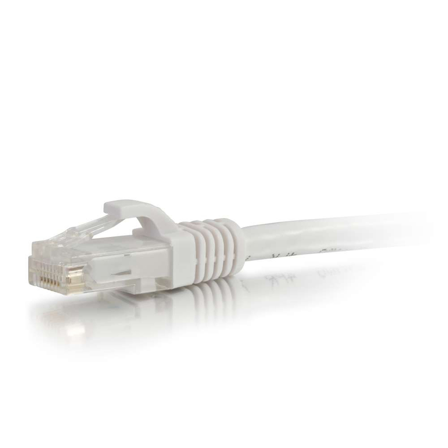 C2G-125ft Cat6 Snagless Unshielded (UTP) Network Patch Cable - White