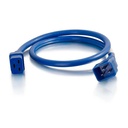 C2G 4ft 12AWG Power Cord (IEC320C20 to IEC320C19) - Blue