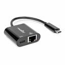 Rocstor Premium USB-C to Gigabit Ethernet with USB-C 100W Power Delivery PD 3.0 Adapter