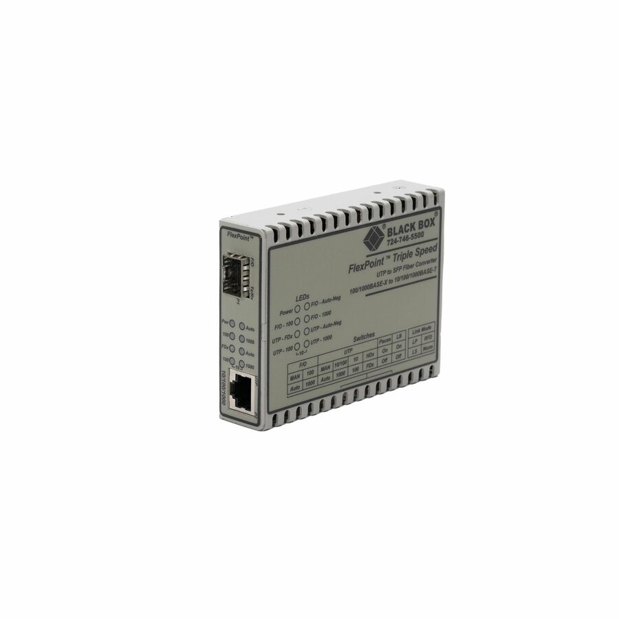 Black Box FlexPoint LMC1017A-SFP Transceiver/Media Converter