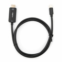 Rocstor Premium Mini DisplayPort to HDMI Cable M/M - 3 ft HDMI/Mini DisplayPort A/V Cable for MacBook Air, Mac mini, MacBook Pro, MacBook, Ultrabook, PC, Audio/Video Device, Computer, Projector, Monitor, MAC - First End: 1 x 20-pin Mini DisplayPort Digital Audio/Video - Male - Second End: 1 x 19-pin HDMI Digital Audio/Video - Male - Supports up to 3840 x 2160 - Gold Plated Connector - Gold Plated Contact - Black - 1