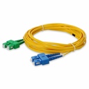 AddOn 3m ASC (Male) to SC (Male) Yellow OS2 Duplex Fiber OFNR (Riser-Rated) Patch Cable