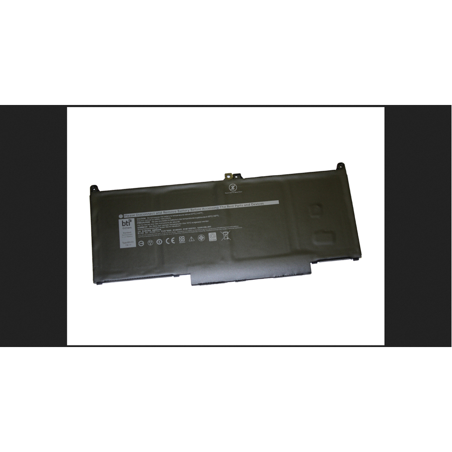 BTI MXV9V-BTI 7.6V 60WHR LI-ION BATTERY 05VC2M, 5VC2M, K4Y2J, 0MXV9V, 829MX, MXV9V, 451-BCIY, 98J9N, N2K62, 451-BCJG, CR8V9, WXW80 LATITUDE 5300, LATITUDE 5310 2 IN 1, LATITUDE 7300, LATITUDE 7400