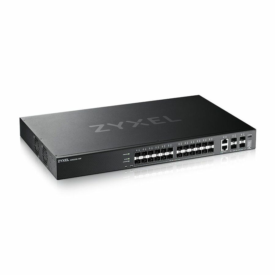 ZYXEL XGS2220-30F 24-Port Gigabit SFP L3 Managed and Nebula Pro Cloud Managed Switch with 4 SFP+ 10G Uplinks and 2 10G Ethernet Ports