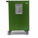 Bretford CORE X Cart - Pre-Wired TCOREX36USBC - 4 Casters - Steel - 29.50" Width x 26" Depth x 44.50" Height - Grass - For 36 Devices