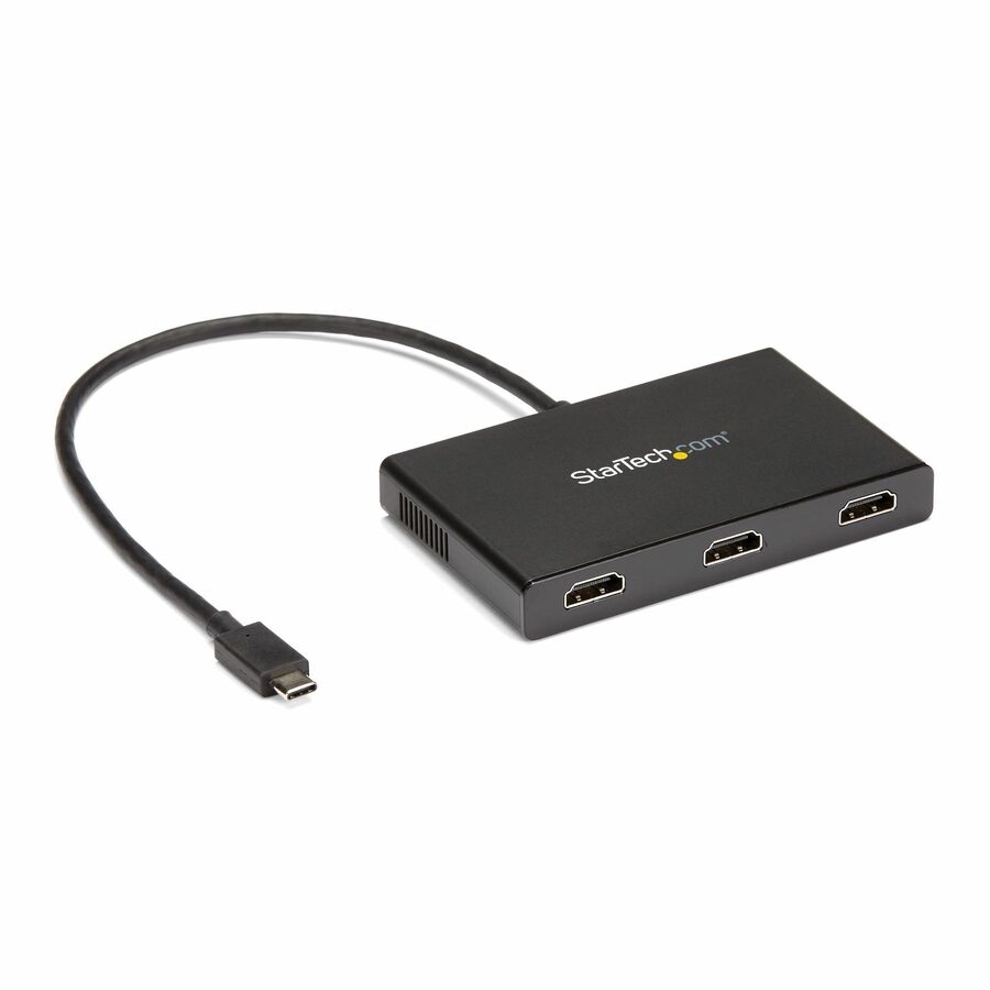 StarTech.com 3-Port USB-C Multi-Monitor Adapter, Type-C to 3x HDMI MST Hub, Triple 1080p HDMI Laptop Display Extender / Splitter, Windows