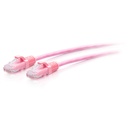 C2G 5ft (1.5m) Cat6a Snagless Unshielded (UTP) Slim Ethernet Cable - Cat6a Slim Network Patch Cable - PoE - Pink - RJ45 - M/M
