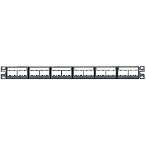 Panduit Mini-Com 24 Port Modular Patch Panel - 24 x RJ-45 - 24 Port(s) - 24 x RJ-45 - 24 x RJ-11 - 19" Wide - Rack-mountable