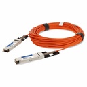AddOn MSA and TAA Compliant 40GBase-AOC QSFP+ to QSFP+ Orange Active Optical Cable (850nm, MMF, 50m)