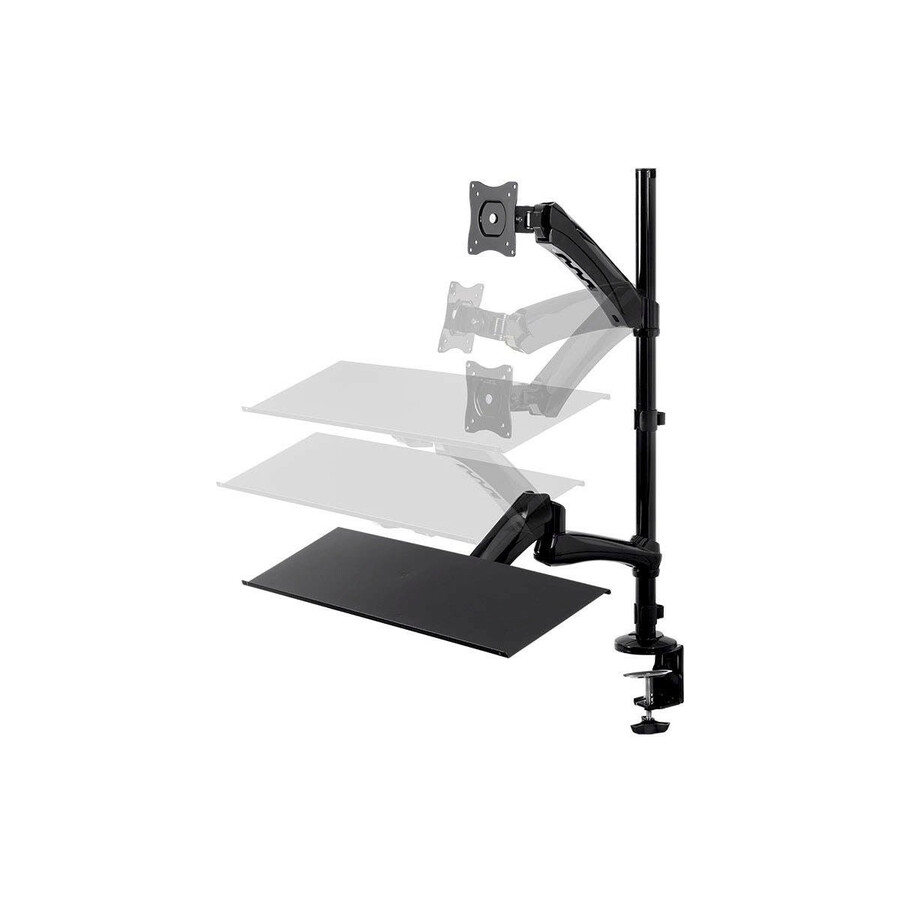 Monoprice Sit-Stand 15718 Desk Mount for Monitor, Keyboard