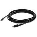 AddOn 2m (6.6ft) USB C 3.1 Male to Lightning Male Sync and Charge Black Cable
