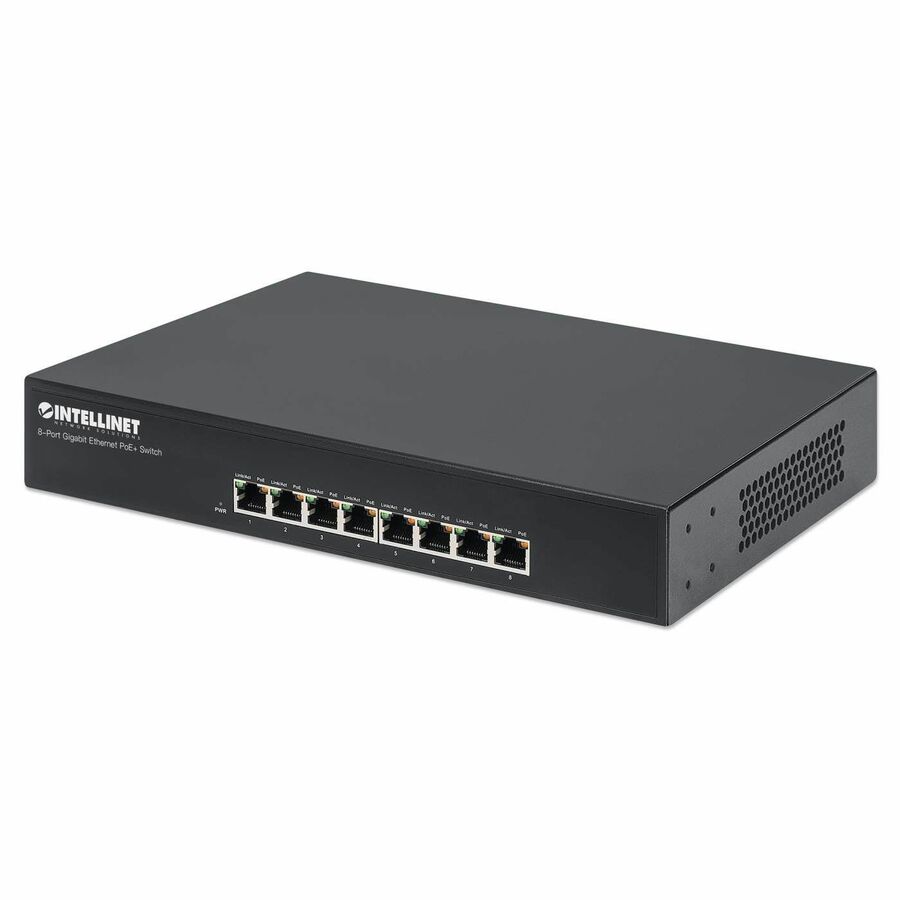 8-Port Gigabit Ethernet PoE+ Switch, 8 x PoE ports, IEEE 802.3at/af Power-over-Ethernet (PoE+/PoE), Endspan, Desktop, Box