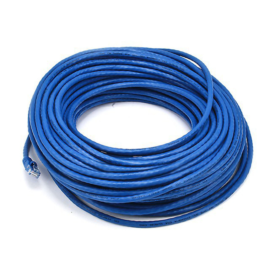 Monoprice Cat6 24AWG UTP Ethernet Network Patch Cable, 100ft Blue