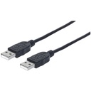 USB-A to USB-A Cable, 1m, Male to Male, 480 Mbps (USB 2.0), Hi-Speed USB, Black, Lifetime Warranty, equivalent to USB2AA1M.