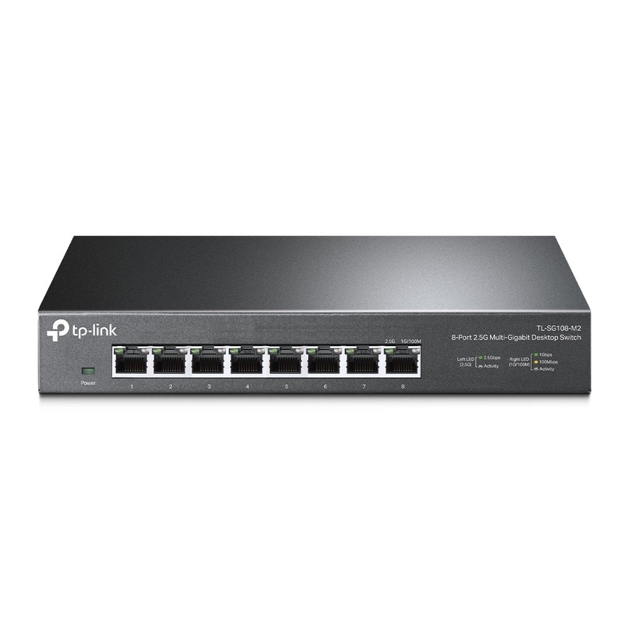 TP-Link TL-SG108-M2 - 8-Port Multi-Gigabit Unmanaged Network Switch - Limited Lifetime Protection