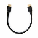 Rocstor Premium 1ft High Speed HDMI (M/M) Cable with Ethernet - Cable Length: 1ft - HDMI for Audio/Video Device - 1.28 GB/s - 1 ft - 1 x HDMI Male Digital Audio/Video - 1 x HDMI Male Digital Audio/Video - Gold Plated Connector - Black ETHERNET CABLE BLACK