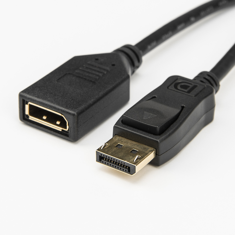 Rocstor Premium 6 ft DisplayPort Video Extension Cable - M/F - DisplayPort Male Video - DisplayPort Female Video - Black - Display Port Video Extension Cable