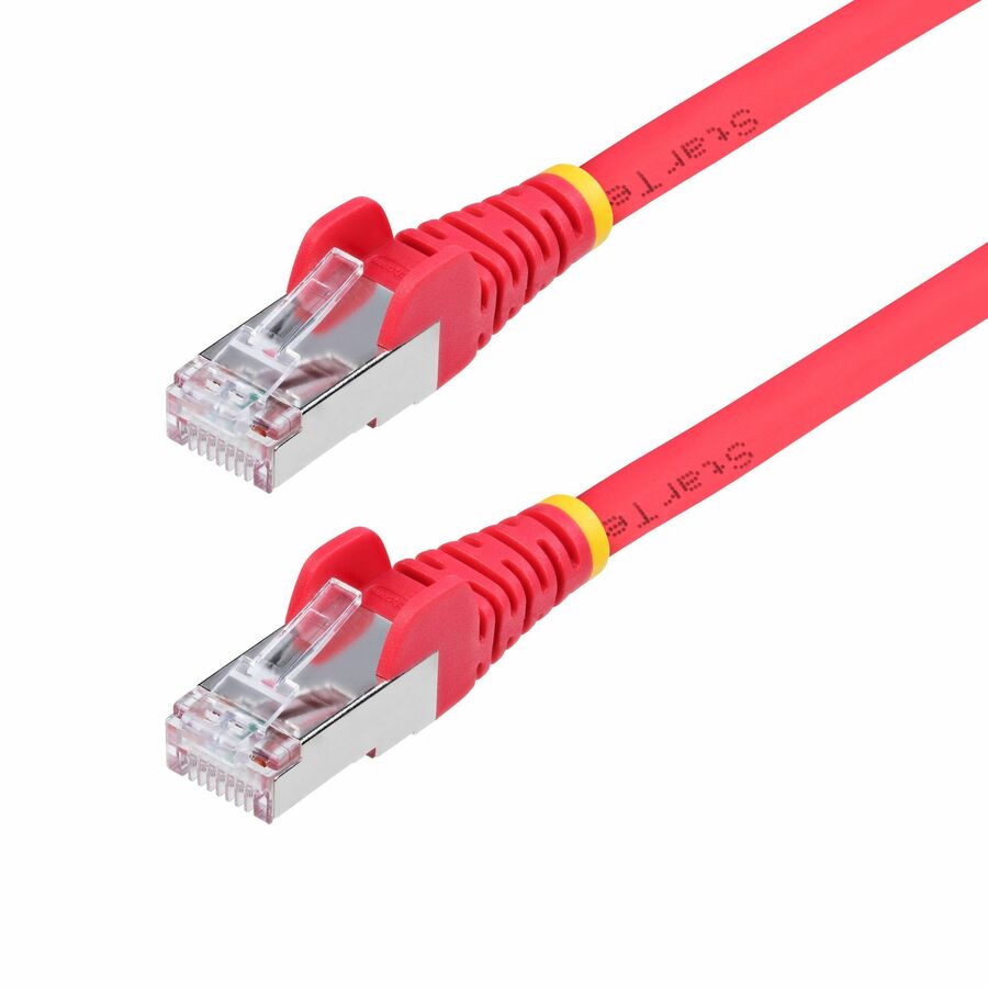 StarTech 50ft Red CAT6a Ethernet Cable, Snagless RJ45, 10G, 100W PoE, S/FTP, LSZH, 27AWG Pure Copper, 500MHz, Shielded Network Cord