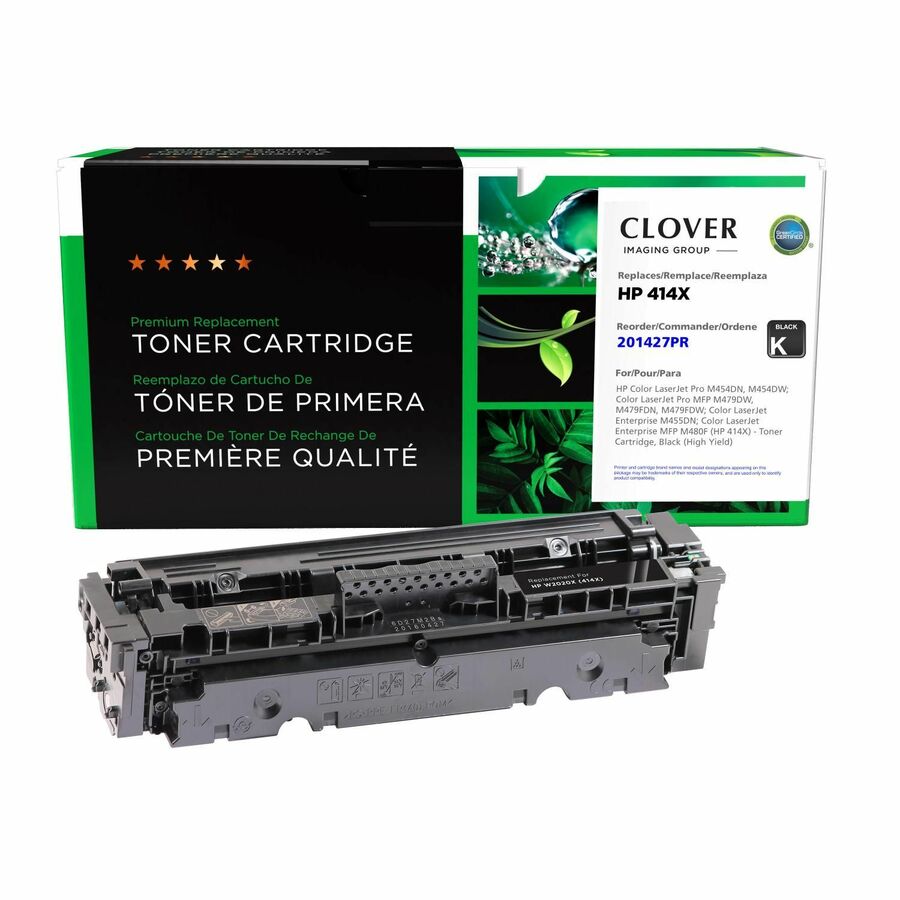 Clover Imaging Remanufactured High Yield Black Toner Cartridge (Reused OEM Chip) for HP 414X (W2020X)