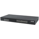 16-Port Gigabit Ethernet PoE+ Switch, 16 x PoE ports, IEEE 802.3at/af Power-over-Ethernet (PoE+/PoE), Endspan, Rackmount
