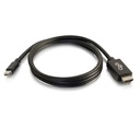 C2G 3ft Mini DisplayPort to HDMI Adapter Cable - Black - TAA - HDMI/Mini DisplayPort for Projector, Monitor, HDTV, Tablet, Notebook - 3 ft - HDMI Digital Audio/Video - Mini DisplayPort Digital Audio/Video - TAA Compliant