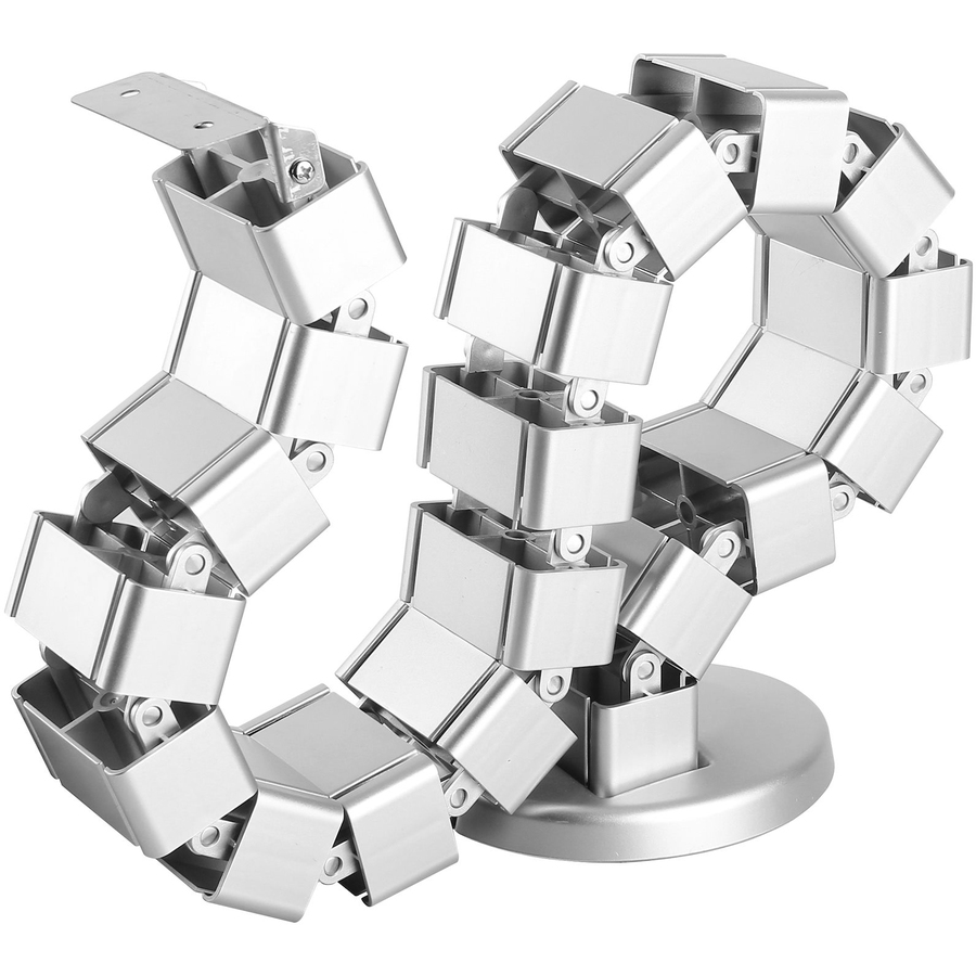 StarTech Cable Management Spine - Adjustable & Flexible Cable Organizer - With Four Cable Channels and Weighted Base Plate