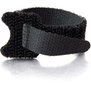 C2G 6in Hook-and-Loop Cable Management Wrapes - Multipack (12 Pack) - Black - Cable Strap - Black - 12 Pack