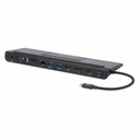 USB-C Dock/Hub with Card Reader and MST, Ports (x9): Audio 3.5mm, DisplayPort, Ethernet, HDMI, USB-A (x3), USB-C and VGA, With Power Delivery (100W) to USB-C Port (Note add USB-C wall charger and USB-C cable needed),All Ports can be used at the same time
