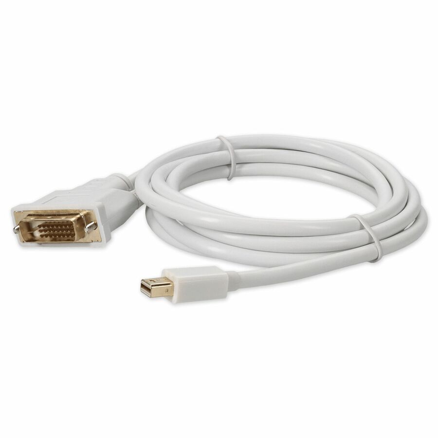 AddOn 6ft Mini-DisplayPort Male to DVI-D Male Adapter Cable White