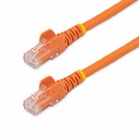 StarTech 100ft CAT6 Ethernet Cable - Orange Snagless Gigabit 100W PoE UTP 250Mhz Category 6 Patch Cord UL Certified Wiring/TIA