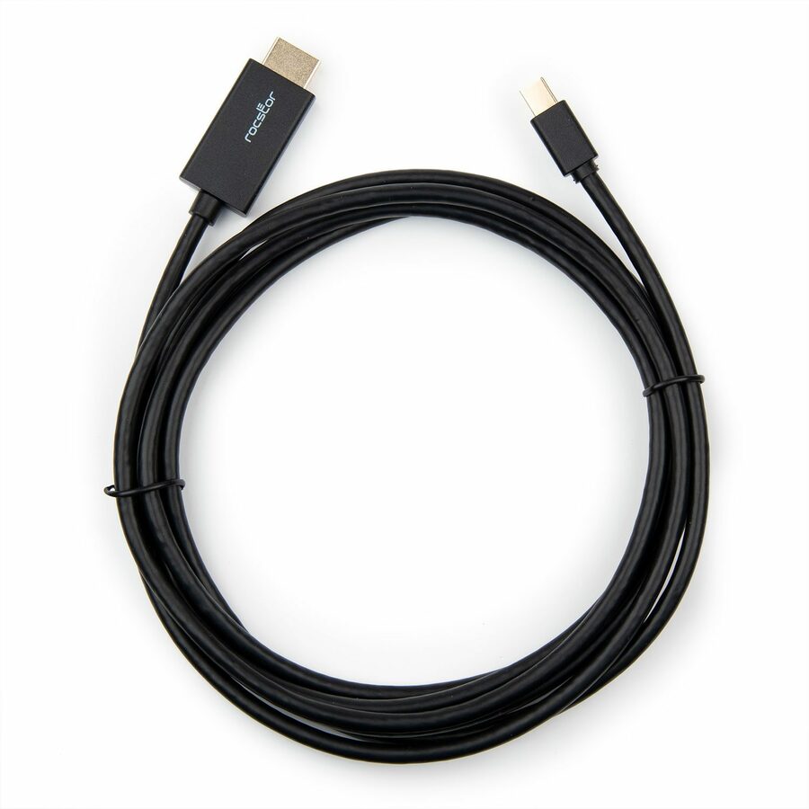 Rocstor Premium Mini DisplayPort to HDMI Cable M/M - Premium Mini DisplayPort to HDMI cable - 10 ft (3m) - 4K 60Hz- 1 Pack - 1 x mDP Male - 1 x HDMI Male - Gold Plated Connectors - 4K @60Hz - Supports up to 3840 x 2160 - First End: 20-pin Mini DisplayPort Male DisplayPort 1.2 - First End: 1 x 19-pin HDMI Male HDMI 2.0 - Black