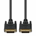 AddOn 6ft DVI-D Dual Link-24+1 pin (Male) to DVI-D Dual Link-24+1 pin (Male) Black Cable, 1080P 60Hz