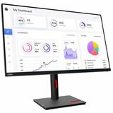 Lenovo ThinkVision T32p-30 32" Class 4K UHD LED Monitor - 16:9 - Raven Black - 31.5" Viewable - In-plane Switching (IPS) Technology - WLED Backlight - 3840 x 2160 - 1.07 Billion Colors - 350 Nit - 4 ms - 60 Hz Refresh Rate - HDMI - DisplayPort - KVM Switch, USB Hub