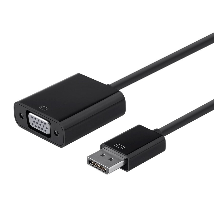 [04DisplayPort2VGA] Monoprice DisplayPort 1.2a to VGA Active Adapter, Black