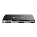 TP-Link Omada 48-Port Gigabit Stackable L3 Managed PoE+ Switch with 6 10G Slots - 48 Ports - Manageable - Gigabit Ethernet, 10 Gigabit Ethernet - 10/100/1000Base-T, 10GBase-X - 3 Layer Supported - Modular - 67.24 W Power Consumption - 1440 W PoE Budget - Twisted Pair, Optical Fiber - PoE Ports - Desktop, Rack-mountable