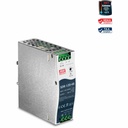 TRENDnet 120 W Single Output Industrial DIN-Rail Power Supply, Extreme -25 to 70 °C (-13 to 158 °F) Operating Temp, Power Supply 120W, DIN-Rail Mount, Overload Protection, Silver, TI-S12048 - DIN Rail 48V 120W Power Supply for TI-PG541