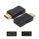 AddOn HDMI 1.1 Male to HDMI 1.1 Female Black Adapter For Resolution Up to 1920x1200 (WUXGA)