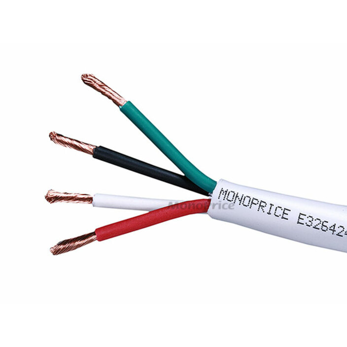 Monoprice 100ft 18AWG CL2 Rated 4-Conductor Loud Speaker Cable (For In-Wall Installation)