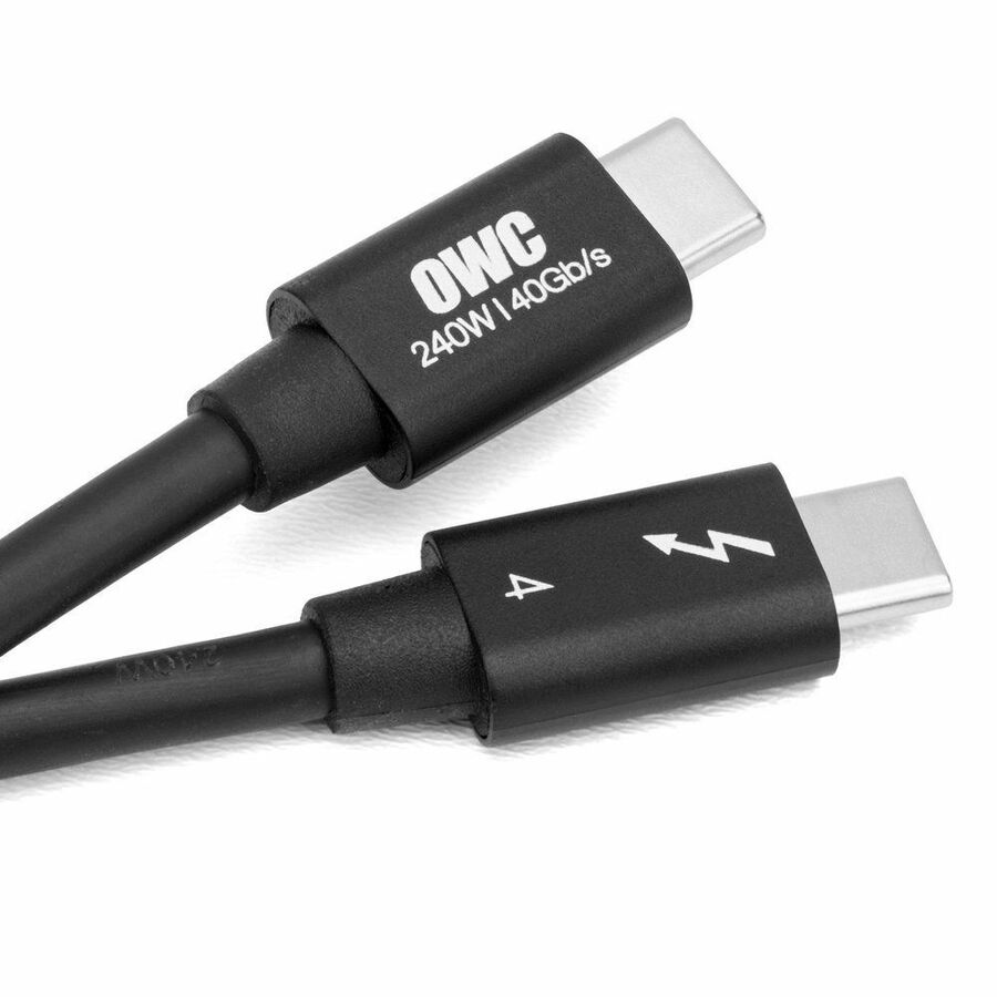 OWC 0.7M (28˘) Thunderbolt 4 (USB-C) Cable for Thunderbolt And USB-C Devices - Black