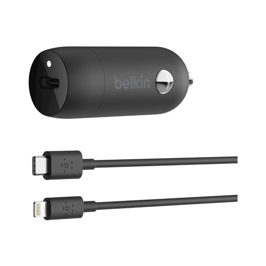 Belkin Boost Up Charge 20-Watt USB-C PD Car Charger with Lightning to USB-C Cable