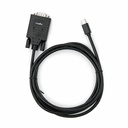 Rocstor Premium 6 ft Mini DisplayPort to VGA Adapter Cable - mDP to VGA cable supports 1920x1200 1080p Resolution - Mini DisplayPort to VGA cable for Projector, Monitor, PC, Desktop Computer, Notebook, Ultrabook, Video Device, TV - 6 ft (2m) - 1 Pack - 1 x Mini DisplayPort Male - 1 x HD-15 Male VGA - Black