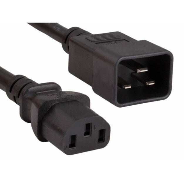 ENET C13 to C14 4ft Black Power Cord / Cable 250V 14 AWG 15A NEMA IEC-320 C13 to IEC-320 C20 4'