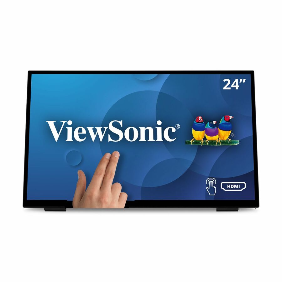 ViewSonic TD2465 24 Inch 1080p Touch Screen Monitor, 10-Point Multi-Touch for Industrial and Retail Environments, Glove-Friendly Interaction, Advanced Ergonomics, HDMI, USB