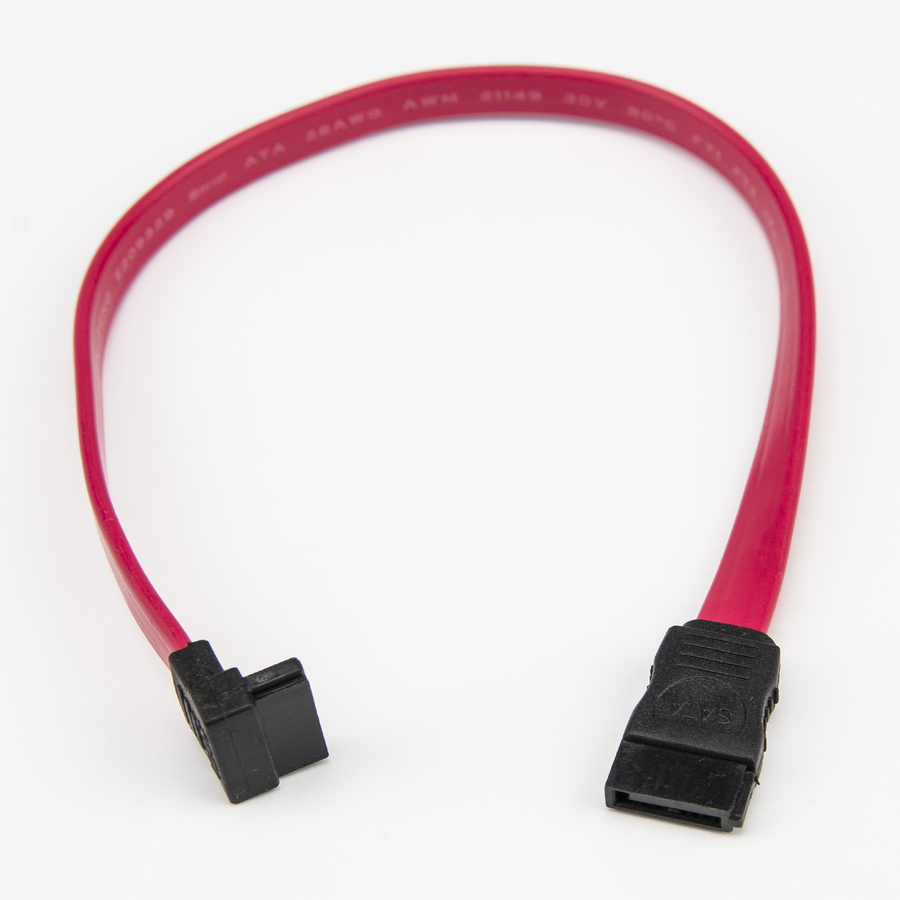 Rocstor Premium 12in SATA to Right Angle SATA Serial ATA Cable - SATA - 12in - SATA - SATA Right Angle Drive Cable