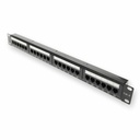 AddOn 19-inch Cat6 24-Port Straight Patch Panel with 110-Type 1U