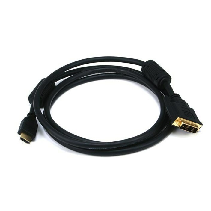 [04DVI2HDMI-06] Monoprice 6ft 28AWG High Speed HDMI to DVI Adapter Cable w / Ferrite Cores - Black