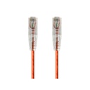 Monoprice SlimRun Cat6 28AWG UTP Ethernet Network Cable, 14ft Orange